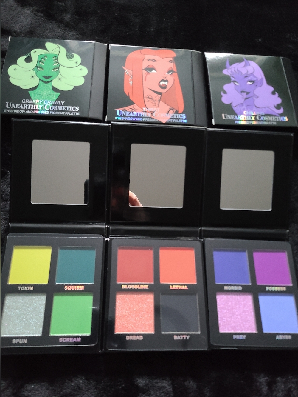 Unearthly Cosmetics Quad Palettes X3